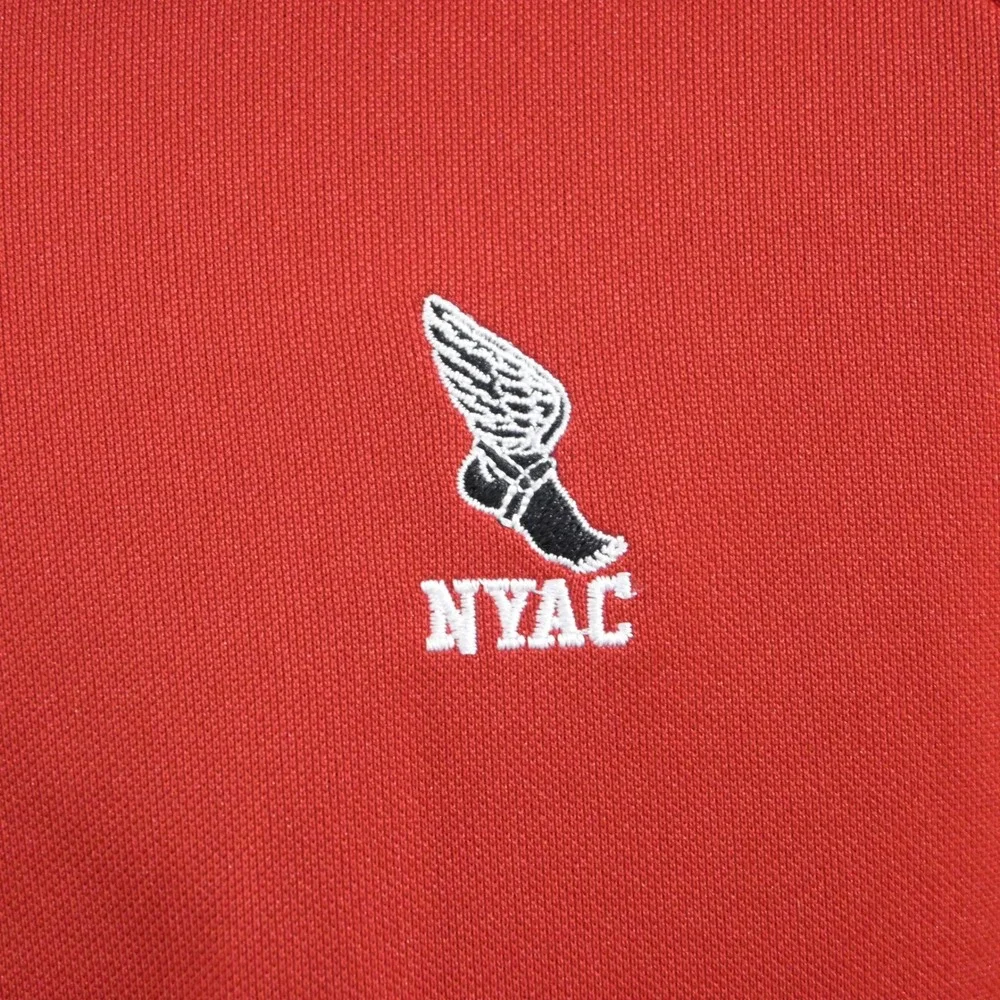 Adidas Track Jacket Mens Large Winged Foot New York Athletic Club Full Zip Red